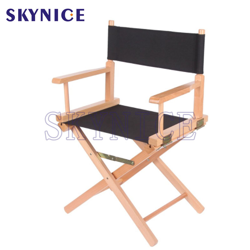 100% Polyester Oxford Cloth Seat Fabric Wood Director Chair