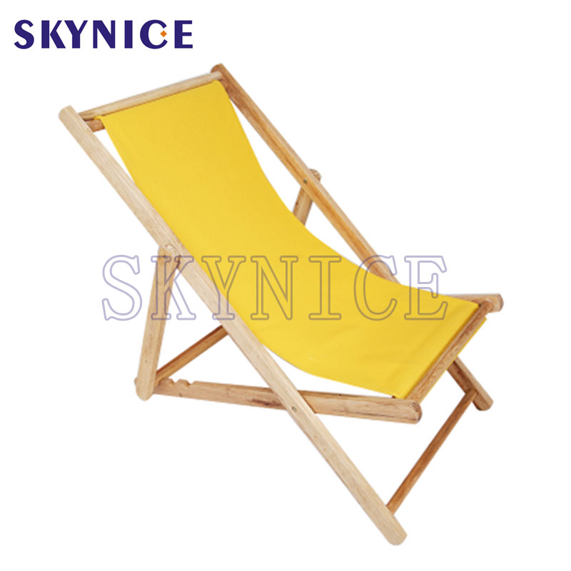 Solid Wood Outdoor Furntiure Follble Canvas Beach Chair